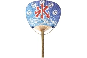 Kisangel Home Decor 1pc Japanese Fan Decor Japanese Paper Fans Handheld Round Paddle Hand Fan for Wedding Birthday Party Decoration (Random Style) Japanese Decor