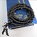 Black 108 0.6cm Prayer Beads Tibetan Buddhist Mala Buddha Bracelet Rosary Wooden Bangle Jewelry