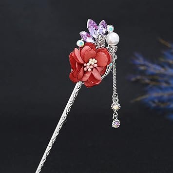 Amazon ヘアスティック ネットフラワーヘアピンファッションギフトの伝統的なレトロな韓国語バージョンの髪の毛の帽子のヘアスティック長い髪のジュエリーの装飾 Style3のヘアスティック Dushoulian スポーツ アウトドア