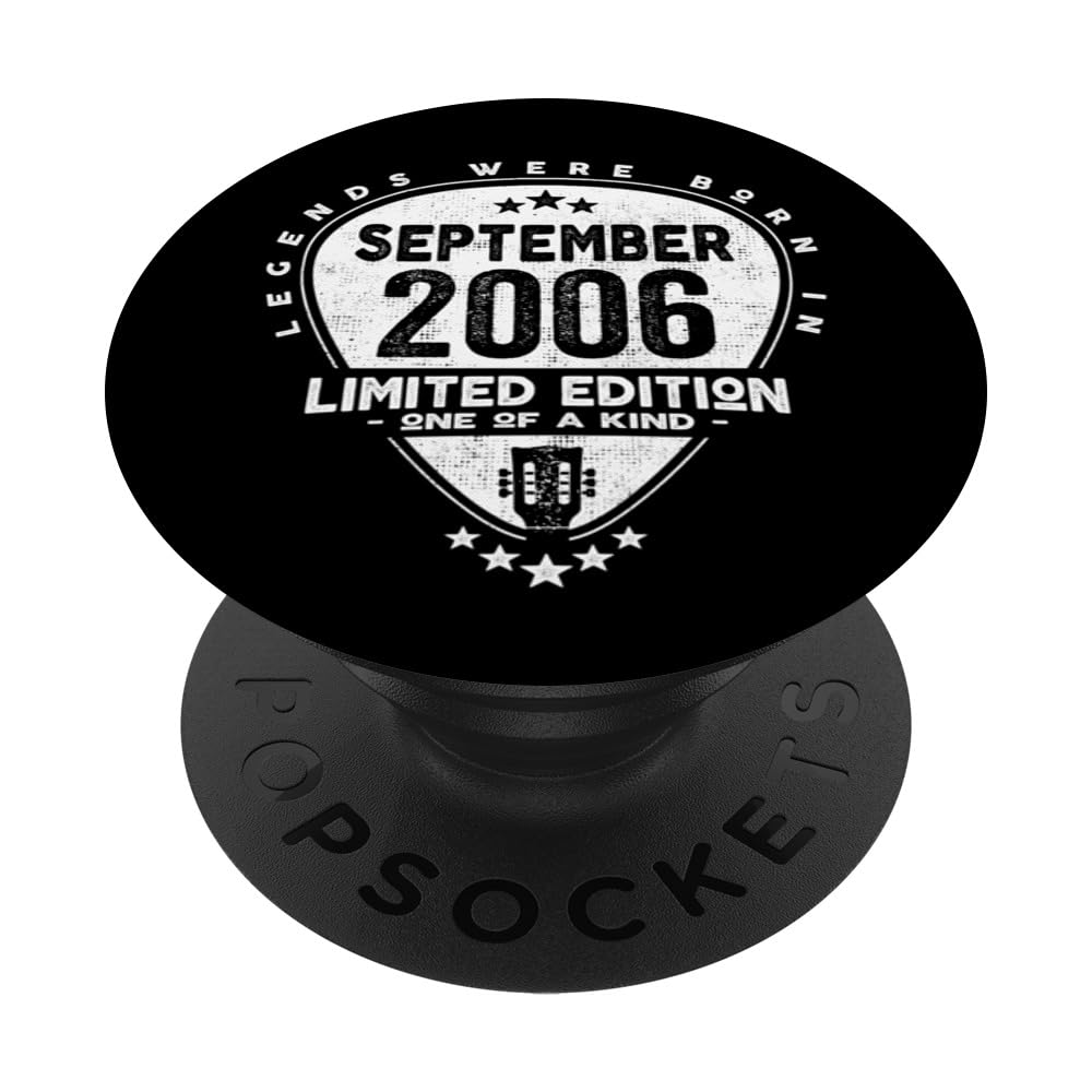 Legends Were Born In September 2006 - Guitar PopSockets Adhesive PopGrip