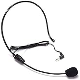 AKindle Ear Hook Mic, Flexible Wired Boom (Standard 3.5mm Connector Jack) for Voice Amplifier,Teachers, Speakers, Coaches, Presentations, Seniors and More