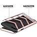 iPhone 8 Case/iPhone 7 Case, Mothca 2 in 1 Classic Sporty [Anti-Slip] Case Rugged Bumper [Shock-Absorption] Case Slim Non-Gap Fit for iPhone 8/7,Compatible with Most Wireless Charger-Rose Gold Black
