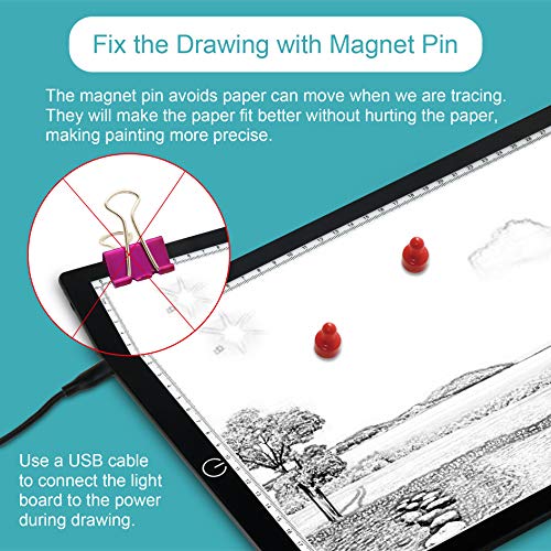 Tracing Light Box, A4 Light Board Portable LED Light Pad Tracer