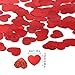 TecUnite 1000 Pieces Valentine Confetti Red Heart Table Confetti for Valentines Day Wedding Decoration