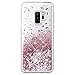 Caka Galaxy S9 Plus Case, Galaxy S9 Plus Glitter Case Liquid Series Luxury Fashion Bling Flowing Liquid Floating Sparkle Glitter Soft TPU Case for Samsung Galaxy S9 Plus (Rose Gold)
