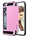 Vofolen Case for iPhone 6 Case iPhone 6S Case Wallet Cover Impact Resistant Protective Shell Shockproof Rubber Bumper Case Anti-Scratches Hard Cover Skin ID Slot Card Slot Holder for iPhone 6 6S Pink