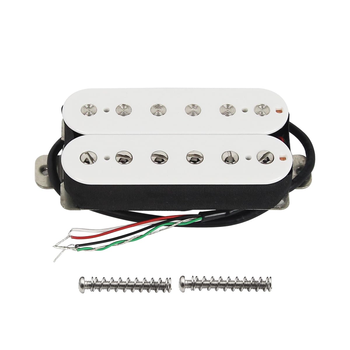 FLEOR Alnico 5 Overwound Open Style Humbucke Pickups Bridge Pickup for Electric Guitar, White