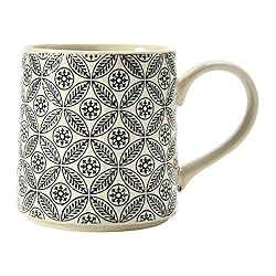 Creative Co-Op Set of 4, Stoneware Mug, 4 Styles
