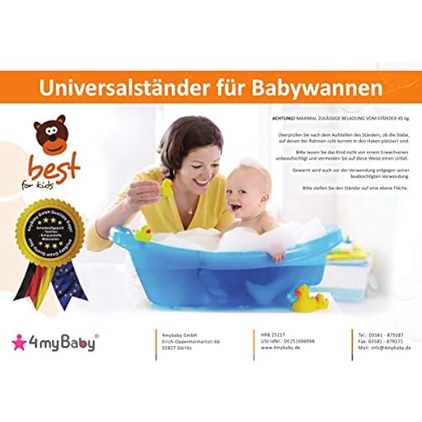 Best For Kids Support Universel Pour Baignoire De Bebe 84 Et 100 Cm Sans Nacelle