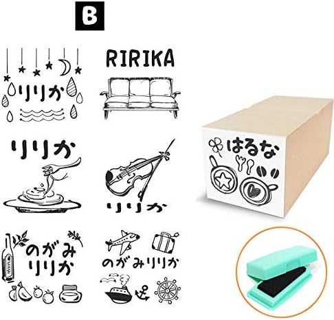 水浴び象さん B1 6 イラストスタンプ 可愛い お名前スタンプ スタンプ台 全店販売中 6個セット B
