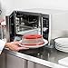 OUCHAN Collapsible Microwave Plate Cover Colander Strainer for Fruit Vegetables,BAP Free and Non-toxic (Red)