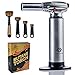 Sanmalfi Culinary Butane Torch and Measuring Spoons, Butane Blow Torch and Graduated Tools for Creme Brulee, BBQ and Baking