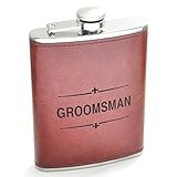 Leather Hip Flask, Engraved Flask, Gift for Groomsmen, Wedding Gift, 8OZ Wedding Party Flasks,Wedding Favor