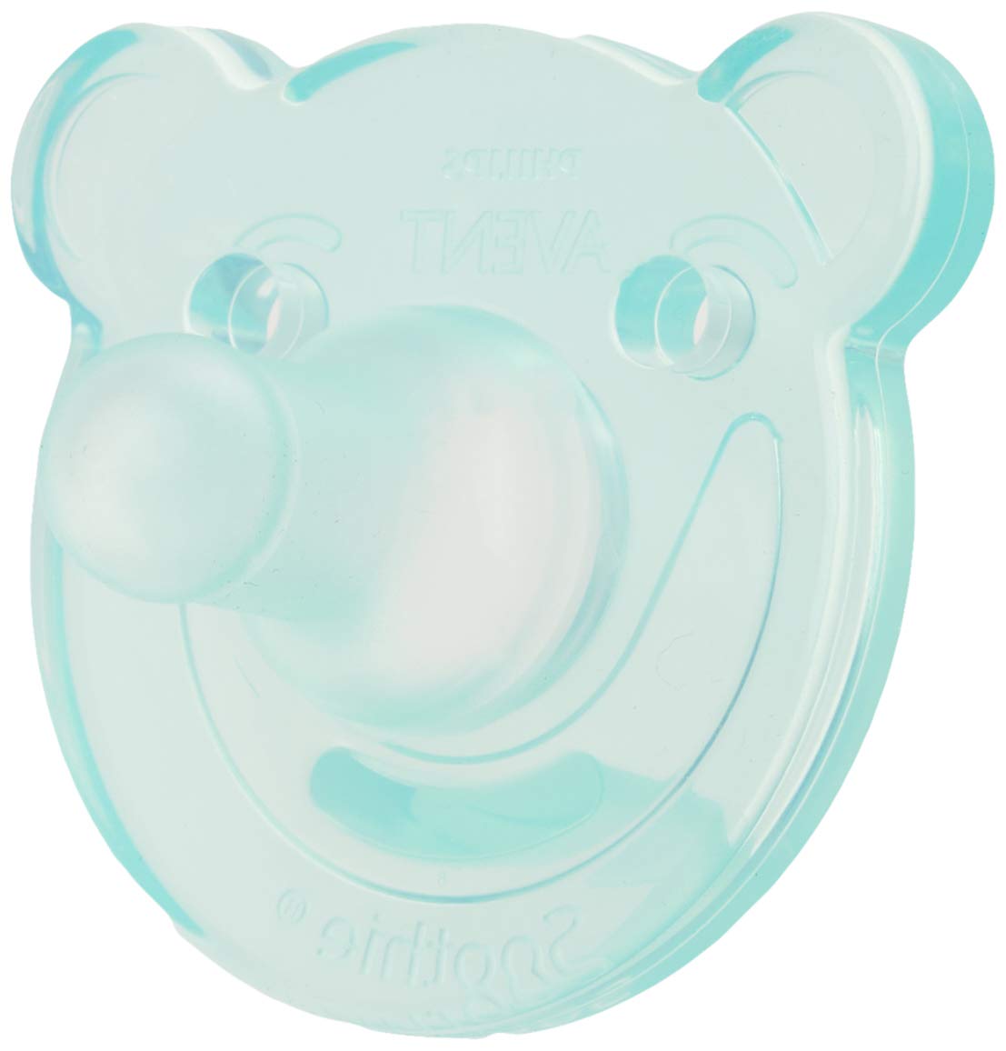 Philips AVENT Soothie Bear Shape Pacifier, Green/Blue, 03 Months, 2 Count by Philips AVENT
