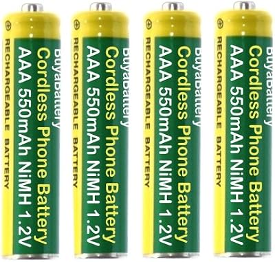 Soluminate 4x AAA 550mAh Rechargeable NiMH Batteries 1.2V for Cordless Phones