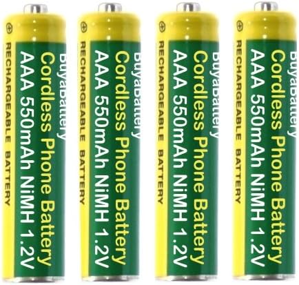 Soluminate 4x AAA 550mAh Rechargeable NiMH Batteries 1.2V for Cordless Phones