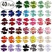 40PCS 3 inch Grosgrain Ribbon Child Hair Bows in Pure Color With Clips 40 Colors Small Bow Kids Barrettes Pony Hair Accessories