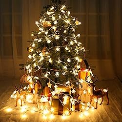 Christmas Snowflake String Lights, 49 ft 100 LED