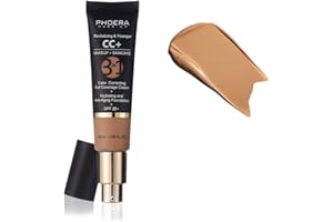 PHOERA Anti-Aging Color Correcting Full Coverage Cream Foundation SPF 25+ Revitalizing & Younger infused Concealer with Vitamins For dark circles, acne scars, wrinkles & redness. (160 Sand)
