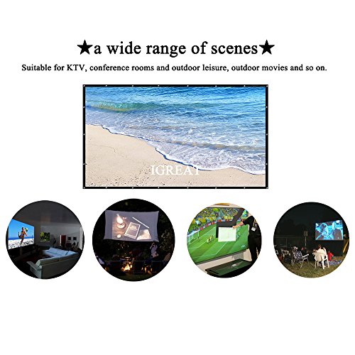 image for TouMei 120 Inch portable Projector Screen Foldable Material: PVC 16:9 