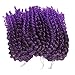 3pcs/pack Kinky Curl 8 Inch Afro Kinky Twist Hair Purple Soft Synthetic Crochet Braiding Hair Extention (Tpurple)