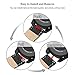 SWEES Leather Bands Compatible for Galaxy Watch 3 45mm & Gear S3 Frontier & Classic and Galaxy Watch 46mm, Genuine Leather 22mm Strap Replacement Wristband for Samsung Gear S3 Smartwatch, Black