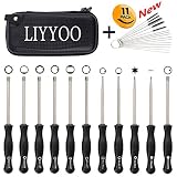 LIYYOO New (11pcs) Carburetor Adjustment Screwdriver Tools with Carburetor Cleaning Brush Needle Kit for Common 2 Cycle Carburator Small Engine Carburetor Adjusting Tool