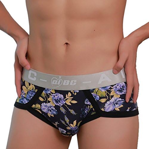 Men's Underwear,Eachon Sexy Underwear Shorts Underpants Cartoon Prints Soft Cotton Briefs Panties (XL, Purple)