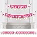 Big Dot of Happiness - Pink Flamingo - Party Like a Pineapple - Tropical Summer Birthday Party Bunting Banner - Pink Party Decorations - Happy Birthday