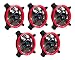 APEVIA 512L-CRD 120mm Silent Dual Rings Red LED Fan with 32 x LEDs & 8 x Anti-Vibration Rubber Pads (5 Pk) primary