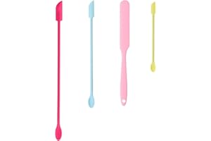 Tapeernix Beauty Spatula, 4 Pcs Small Spatula Mini Spatula for Cosmetics Lotion Makeup Spatula, Every Drop Tiny Spatula for Makeup and Kitchen Jar, Wax Waxing Body Hair Removal spatula