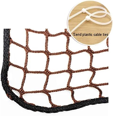 安全ネット 多目的な用途のネット 階段ネット ベランダ 防護ネット 子供 転落防止網 防獣 防鳥 網 チャイルドセーフティネット 耐候性バルコニーテラス手すり階段保護ネット子供 ペット おもちゃ落下防止ネットウォールデコレーションネットブラウン多機能幅1 5m 長さ