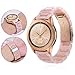 V-MORO Pink Strap for Galaxy Watch 42mm Band/Active 40mm Bands Rose Gold Women 20mm Light Resin Bracelet with Metal Stainless Steel Buckle for Samsung Galaxy Watch 42mm R810/Galaxy Watch Active 40mm