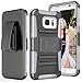 Galaxy S7 Edge Case, TILL [Knight Armor] Heavy Duty Full-body Rugged Holster Resilient Protective Case [Belt Swivel Clip][Kickstand] Combo Cover Shell For Samsung Galaxy S7 Edge G935 All Models [Gray]