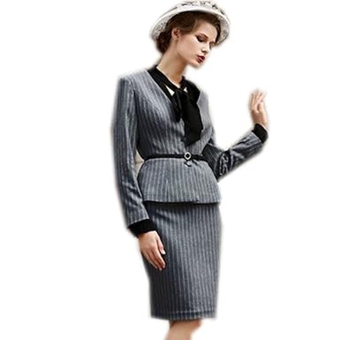 Amazon ノーブランド品 レディース クラシカルｖネックスーツ