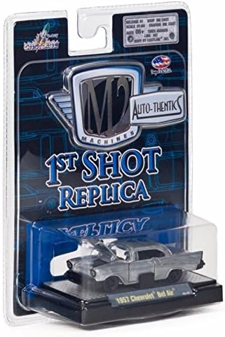 1957 Chevy Belair 1st Shot Replica, Bare Metal - Castline M2 31500/FS01 - 1/64 Scale Diecast Model Toy Car