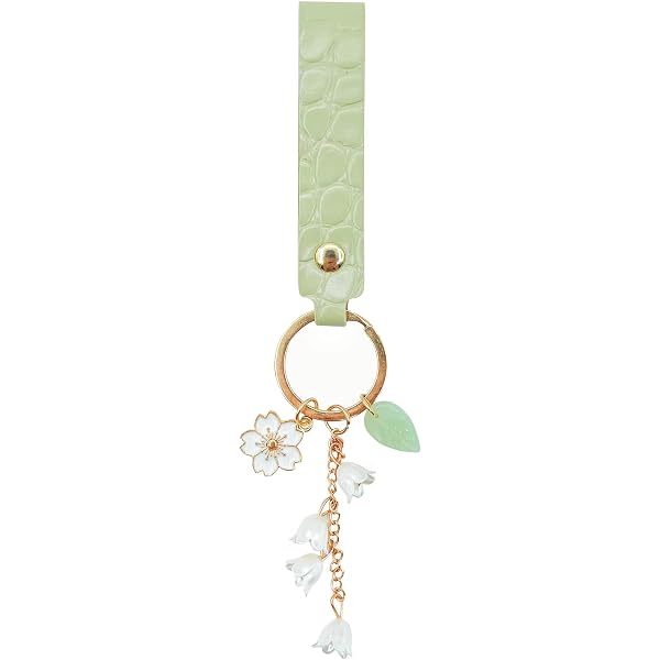 YDEROD Boho Macrame Wristlet Keychain - Handmade Flower Key Chain With Tassel For Women - View #2