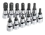 SK Hand Tool Socket Set– 19706 3/8-Inch Drive Metric Hex Bit Tool Case, 12-Piece Hand Tool Set. Corrosion Resistant Power Hand Tool