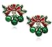 cocojewelry Christmas Red Bow Jingle Bell Post Stud Earrings Jewelry