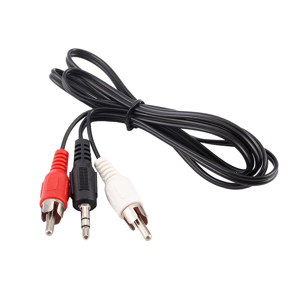 Joyzan 3.5mm Male to Stereo, 2 x RCA Jack Phono Audio Cable Interface Red and White Headphone Splitter Cables for RCA Female Adapter Connects MP3 Player to A/V Receiver Speaker Amplifier DVD Tablets