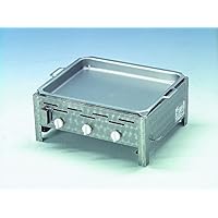  Tischbräter silber kleiner Tableroaster Balkon 3-flammig 2+1 Gas Brenner ✔ eckig ✔ Grillen mit Gas ✔ für den Tisch 