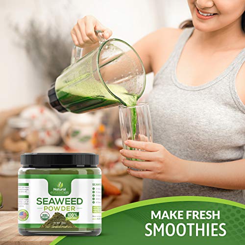 Sea Kelp USDA Organic 1 Lb Kosher Certified Seaweed Powder Kelp Powder Organic Ascophyllum