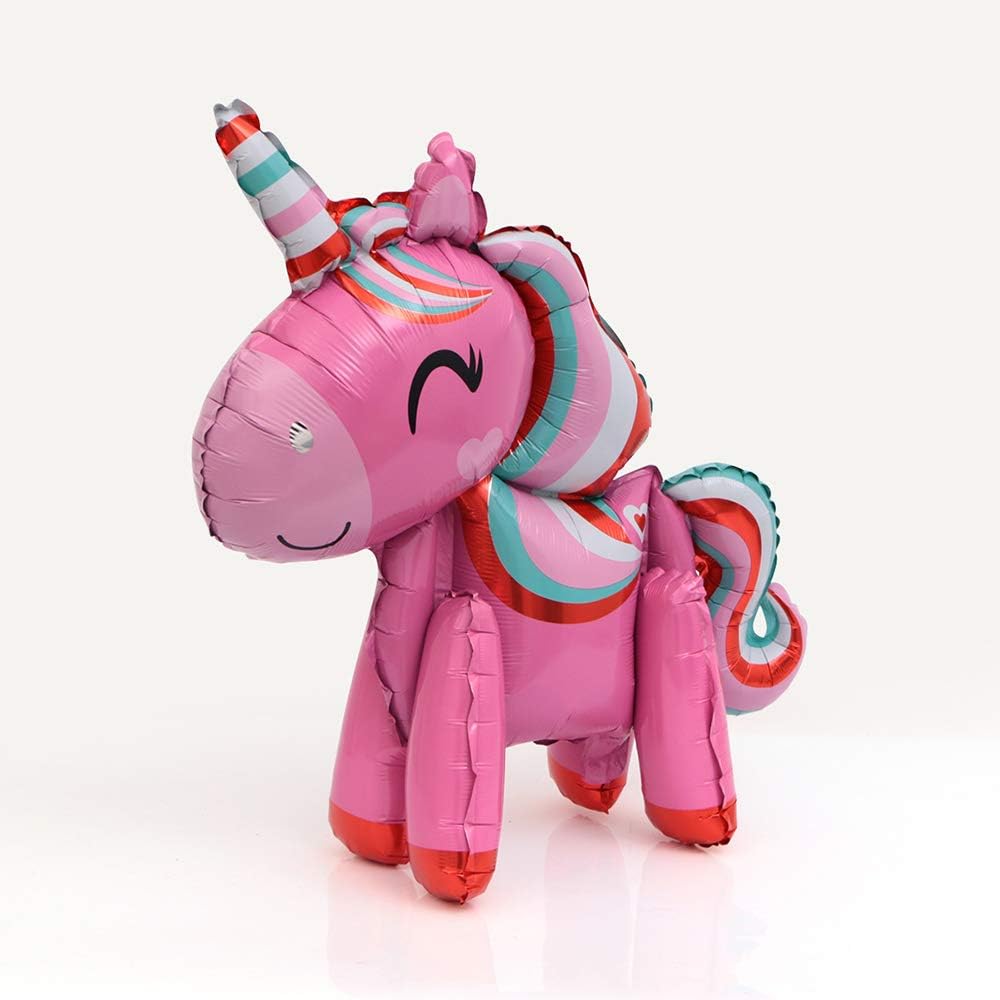 whatUneed 3D Unicorn Balloons for Birthday Party, Wedding, Baby Shower Decoration Supplies, Party Foil Balloon for Children Kids Gift & Toys (8 Pack) - Image 5