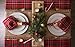 DII Holiday Dining Table Linen Collection Tartan Holly Plaid, Square Christmas Tablecloth, 52x52, Red & Green