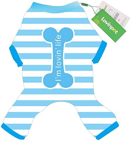 LovinPet Soft Dog Pajamas Adorable Shirt Pet Clothes Cotton with Snap Button (Please Read Description)