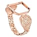 Compatible for Fitbit Blaze Bands Women Men with Frame, VOMA Stainless Steel Fitbit Blaze Watch Band Fitbit Blaze Accessories Fitbit Bands Blaze Fit bit Blaze Bands Large Small Bangle 1 Rose Gold