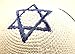 High Quality Knitted Star of David Yarmulke Kippah 16 Cm Diameter