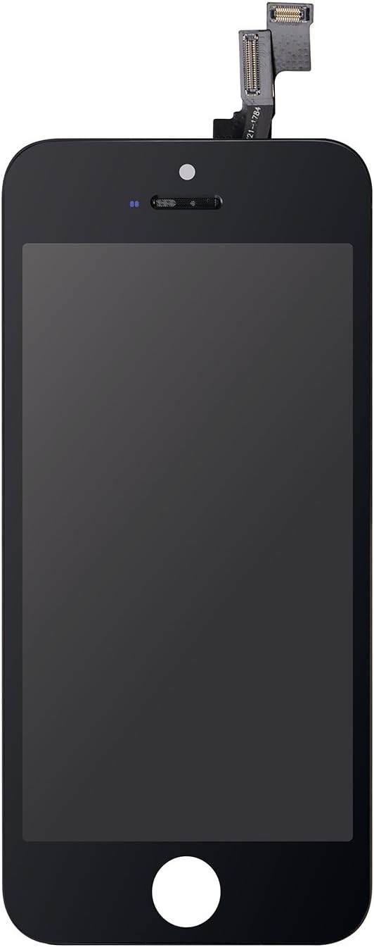 WEELPOWER Black LCD Display Replacement Screen Digitizer Touch Screen Assembly for iPhone 5S with Repair Tool(Black)