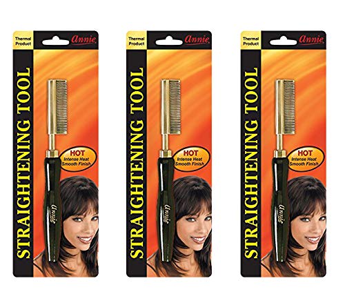 Annie Straightening Comb - Medium Teeth PACK OF (3)