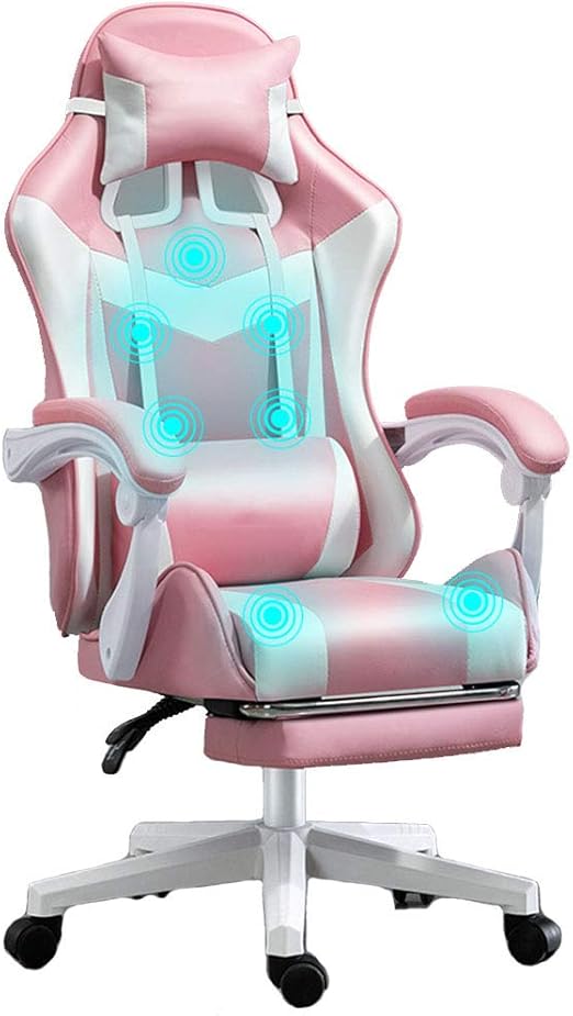Amazon.com: Gaming Chair Pink Massage Game Computer Chairs,7 Locations
